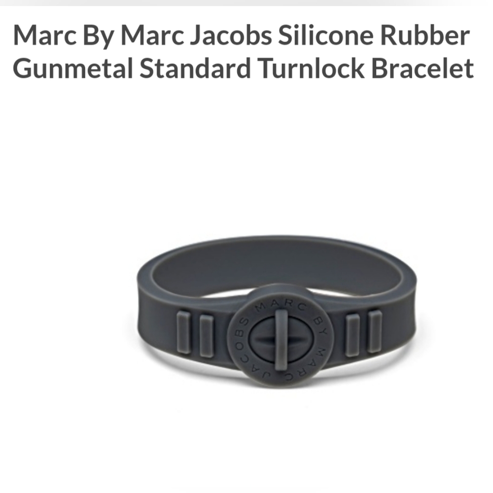 *Last One In Grey! Marc Jacobs silicone 'Gunmetal' Grey bracelet